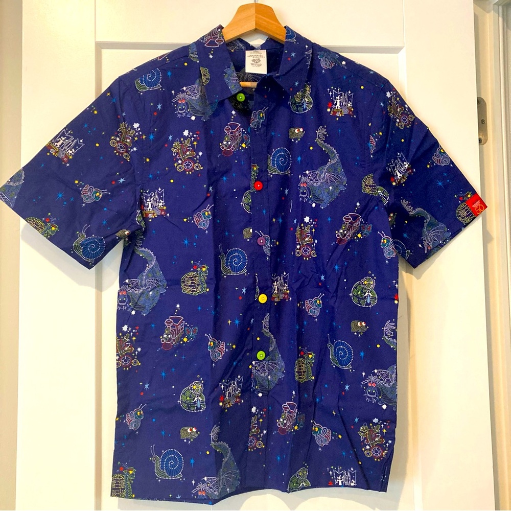Disney Main Street Electrical Parade Small NWT Button Up Shirt